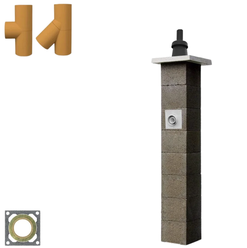 Jednoprůduchový komín UNI-TERM GAS - průměr 125mm/80mm Jednoprůduchový komín UNI-TERM GAS - průměr 125mm/80mm