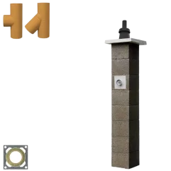 Jednoprůduchový komín UNI-TERM GAS - průměr 125mm/80mm