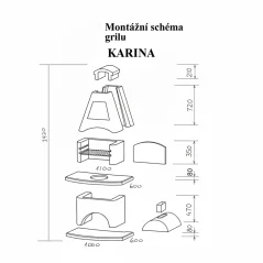Zahradní krb - Karina s udírnou
