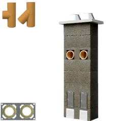 Dvouprůduchový komín UNI-TERM STANDARD - průměr 160mm/160mm