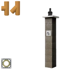 Jednoprůduchový komín UNI-TERM GAS - průměr 125mm/80mm