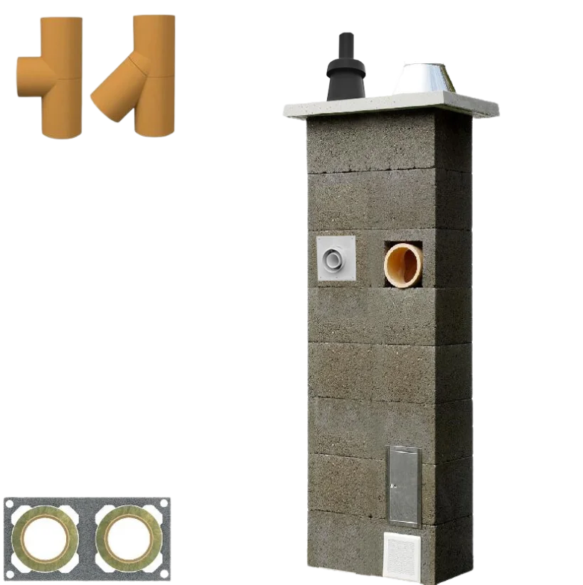 Dvouprůduchový komín UNI-TERM GAS - průměr 180mm/80mm
