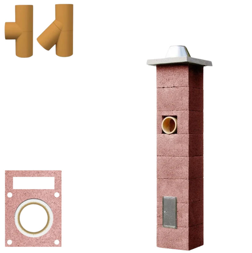 Jednoprůduchový komín UNI-TERM PASSIVE s vent. šachtou - průměr 180mm