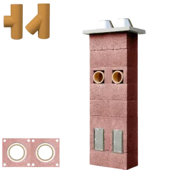 Dvouprůduchový komín UNI-TERM PASSIVE - průměr 160mm/160mm