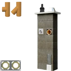 Dvouprůduchový komín UNI-TERM GAS - průměr 160mm/80mm